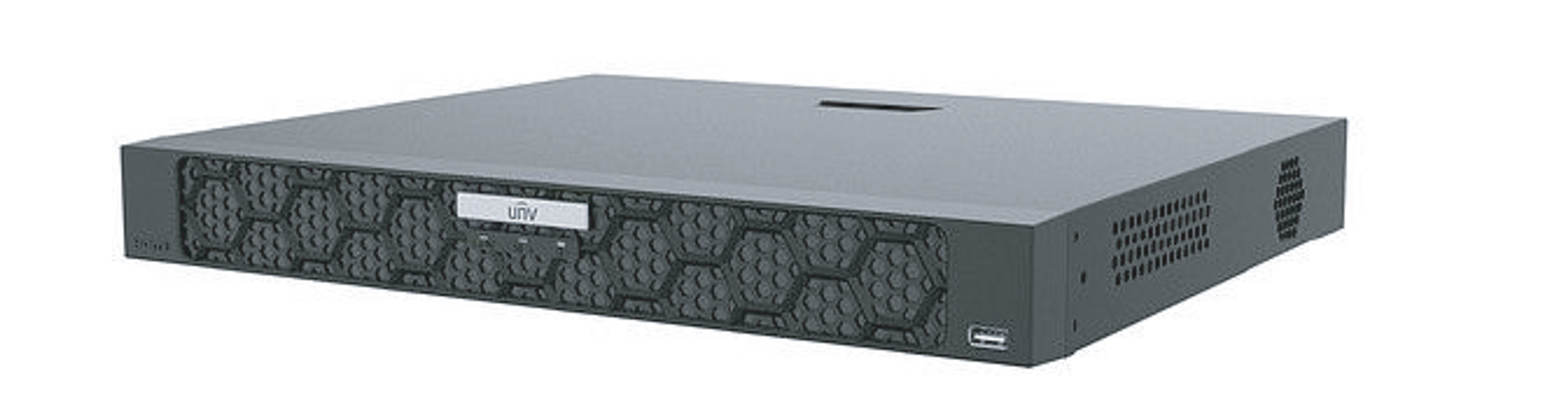 Grabador NVR con 16 canales IP y 16 puertos PoE, resolución hasta 16 Mpx y compresión Ultra265