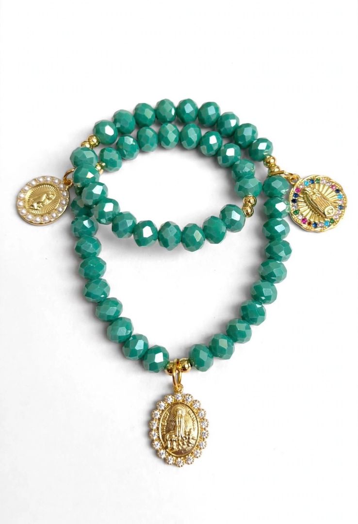 Denario pulsera Verde Menta