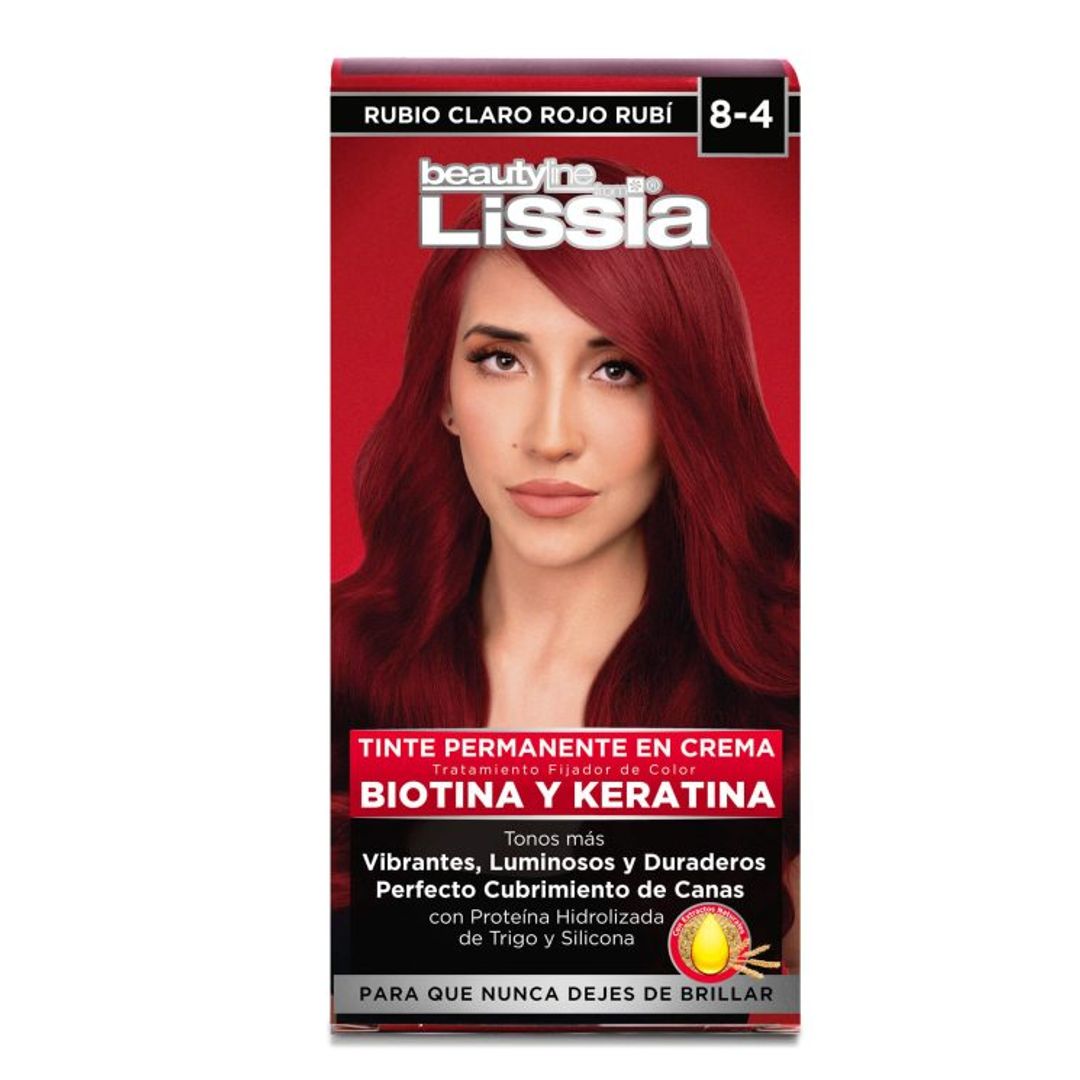 TINTE LISSIA 8-4 RUBIO CLARO ROJO RUBI