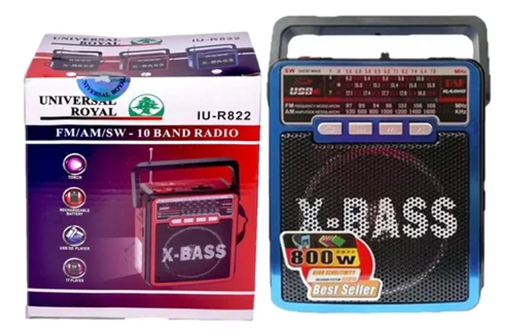 Parlante Portatil Bluetooth Radio 3 Bandas Iu-r822