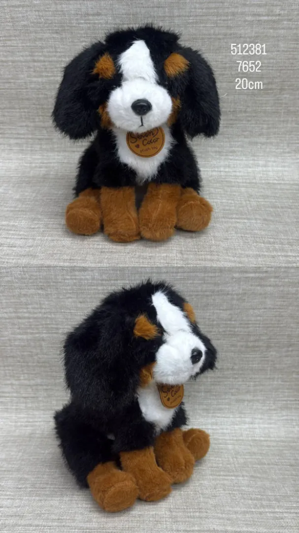 PERRO MARRON CON NEGRO 20 CM