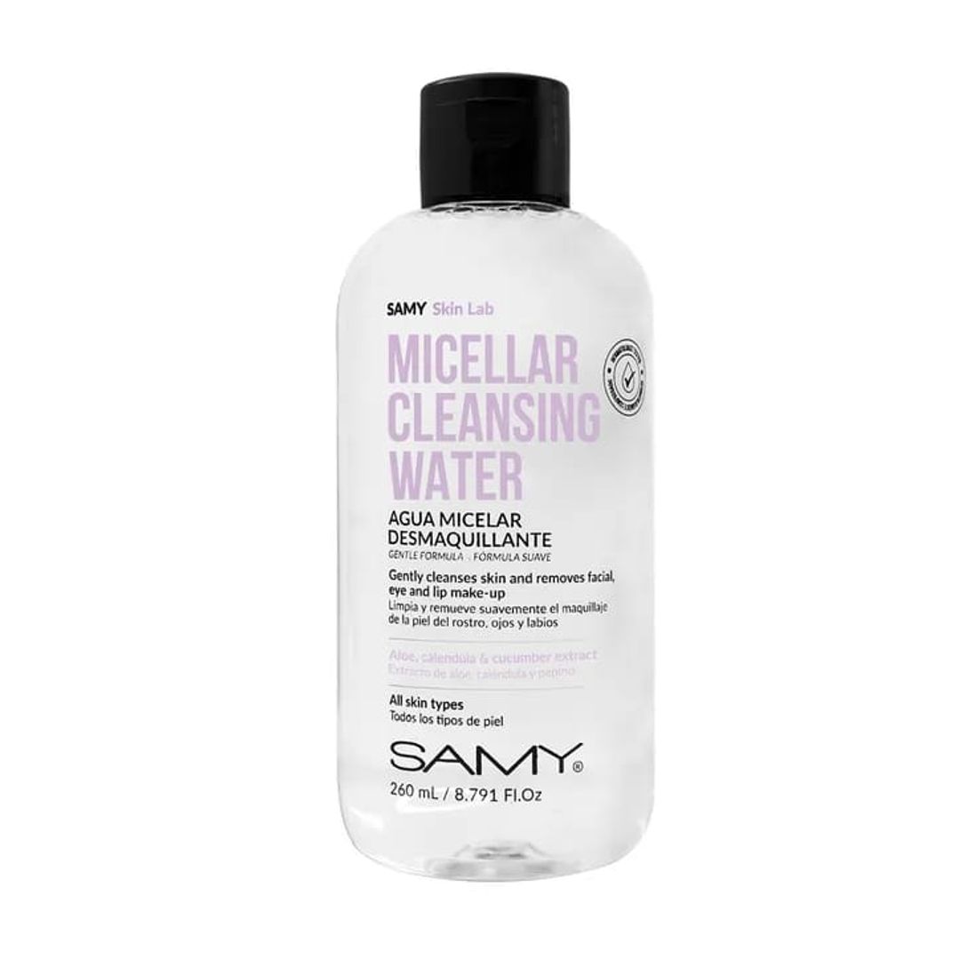 AGUA MICELAR DESMAQUILLANTE SAMY DERMATOLOGICAMENTE COMPROBADA