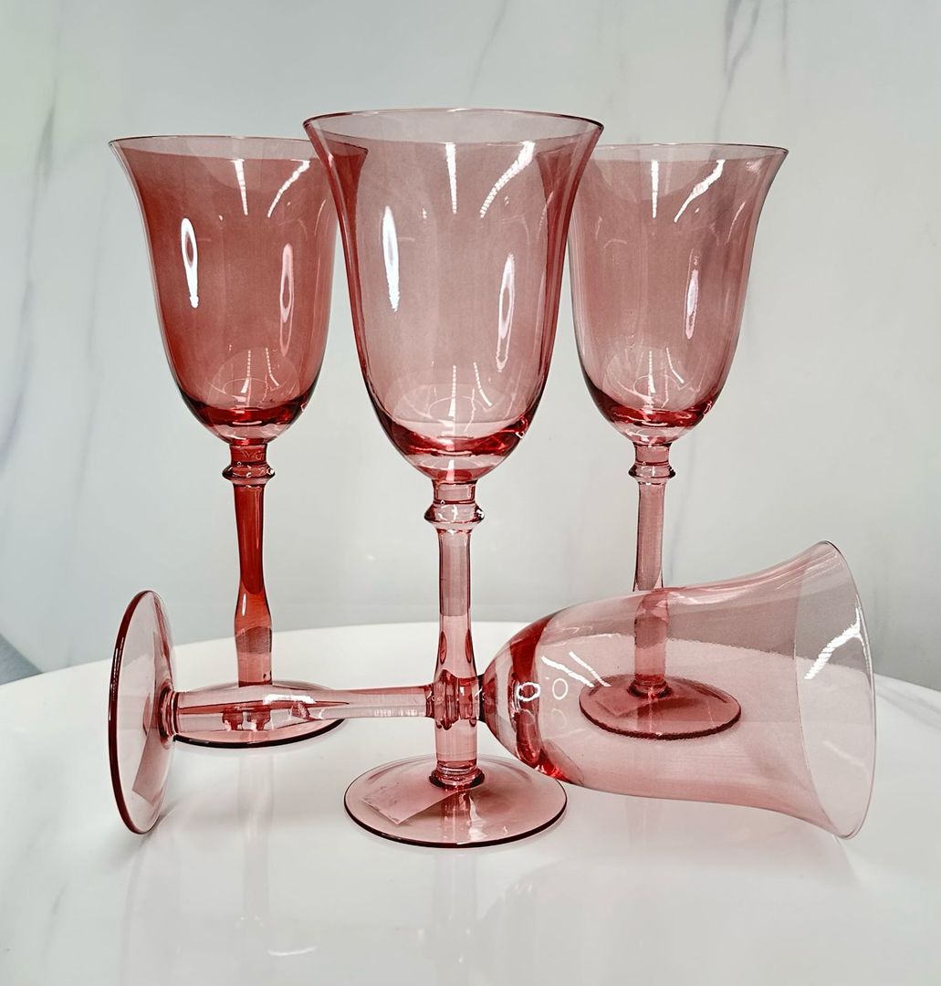 copa DE CRISTAL LISA ROSADA