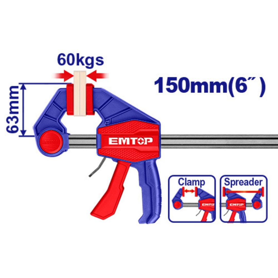 EMTOP PRENSA RAPIDA SARGENTO 6" 63x150MM/60KG SUPER EMTOP