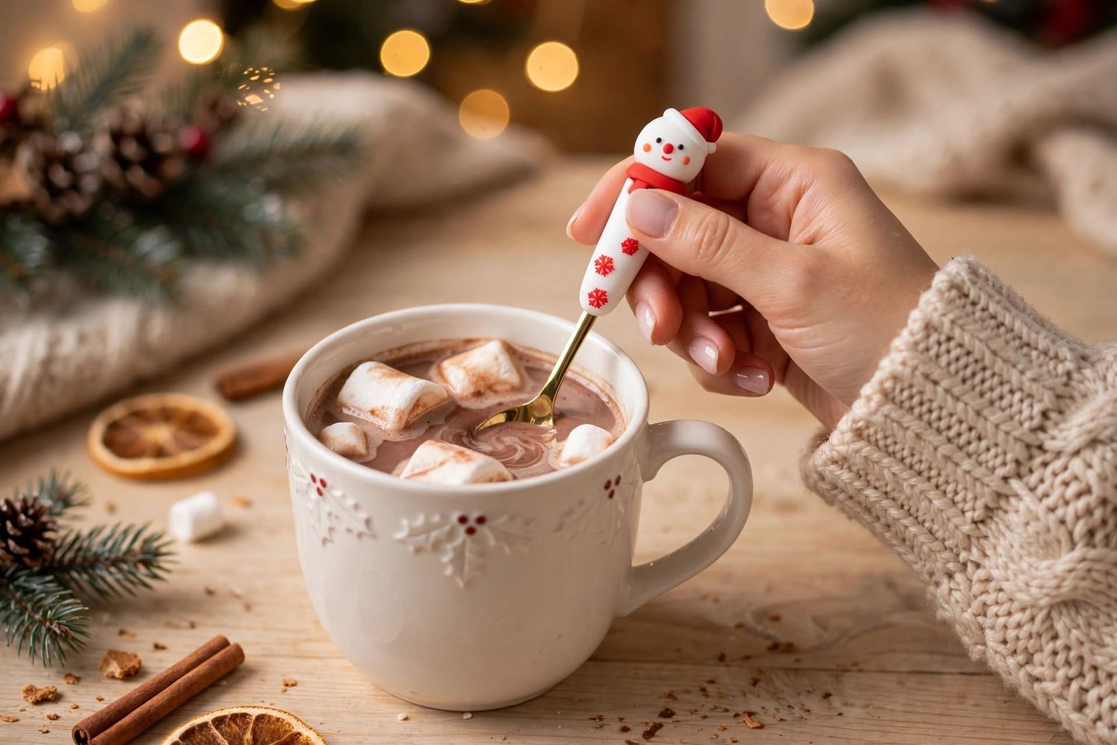 Set cucharas navideñas x4