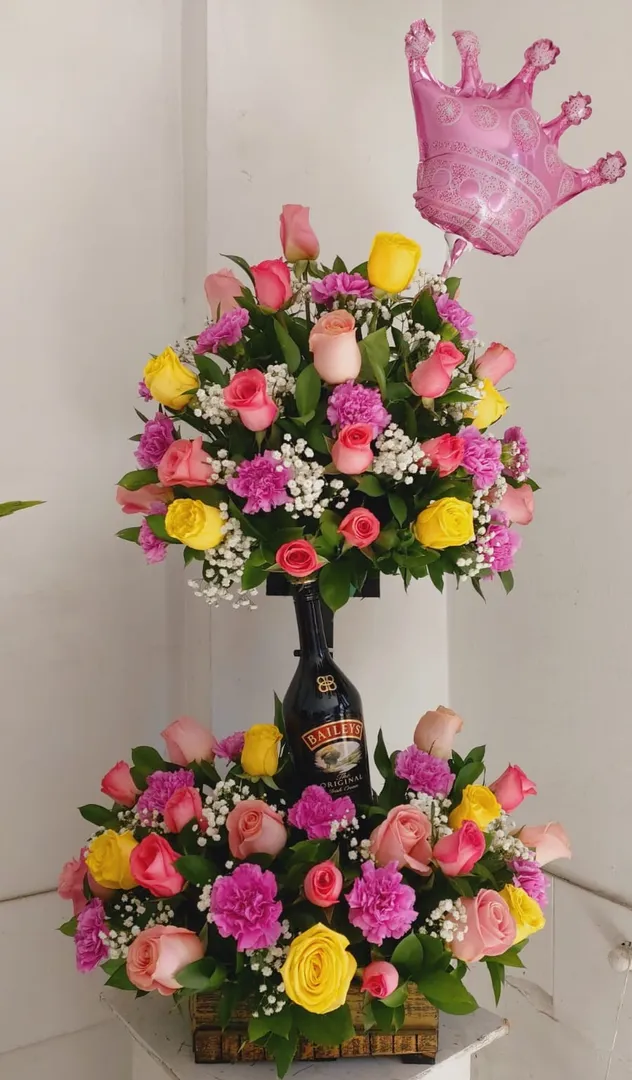 rosas y baileys por litro