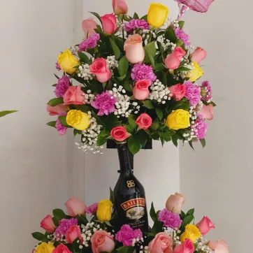 Imagen del producto rosas y baileys por litro