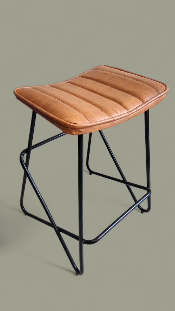 Butaco para barra en cuero