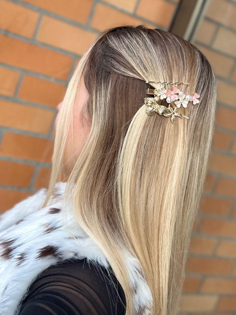 Set pinza x 3 flores 