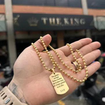 Imagen del producto Cadena militar más placa marcada 