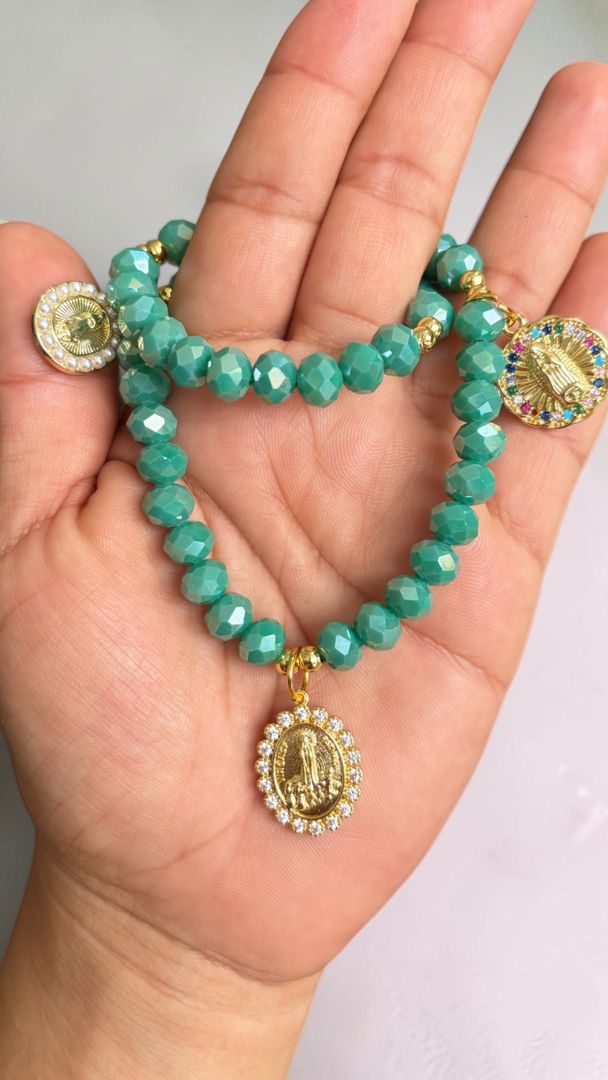 Denario pulsera Verde Menta