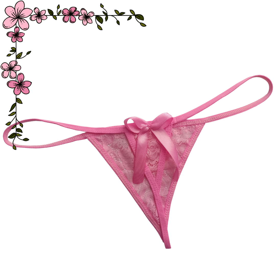 Tanga hilo con moño trasero 