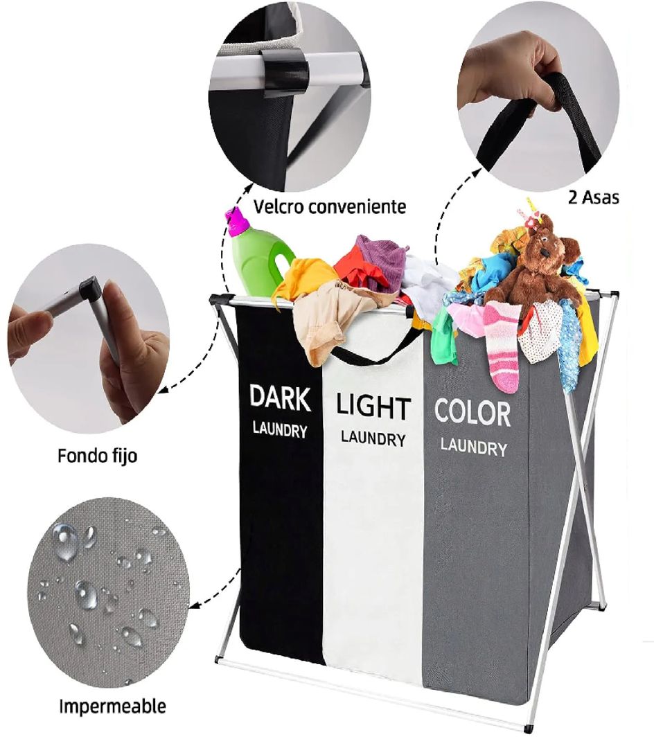 CESTA DE ROPA SUCIA X 3