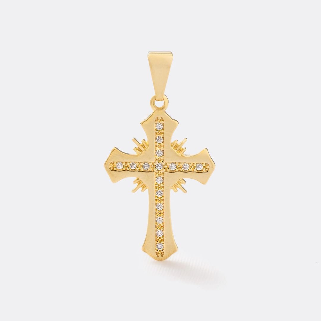 D cruz sagrada cristal 