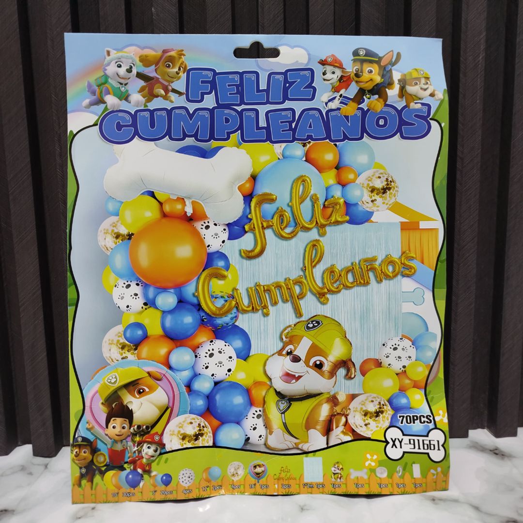ARCO DE GLOBOS PAW PATROL