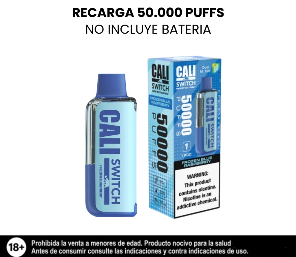 Cali Pod Frozen Blue Raspberry 50.000 Puffs