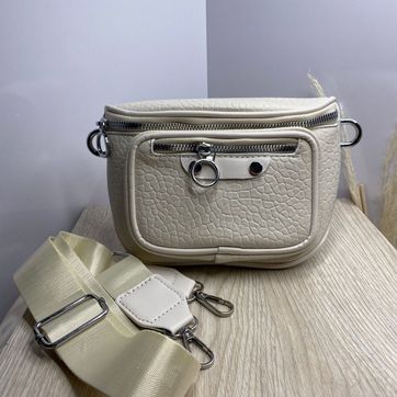 Imagen del producto Perchera beige, plateada y negra 