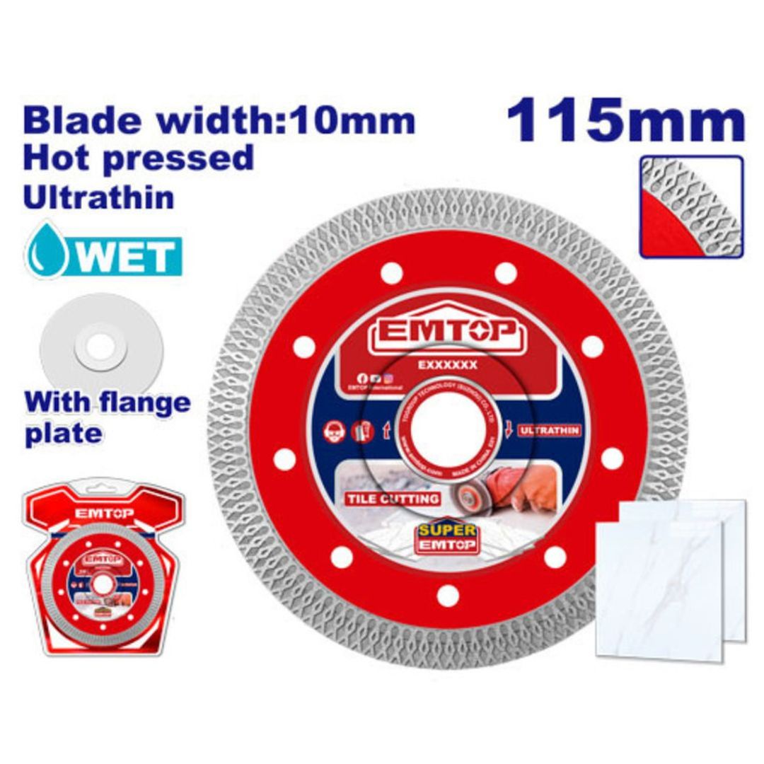 EMTOP DISCO 4-1/2" DIAMANTADO CORTE FINO PORCELANATO SUPER EMTOP