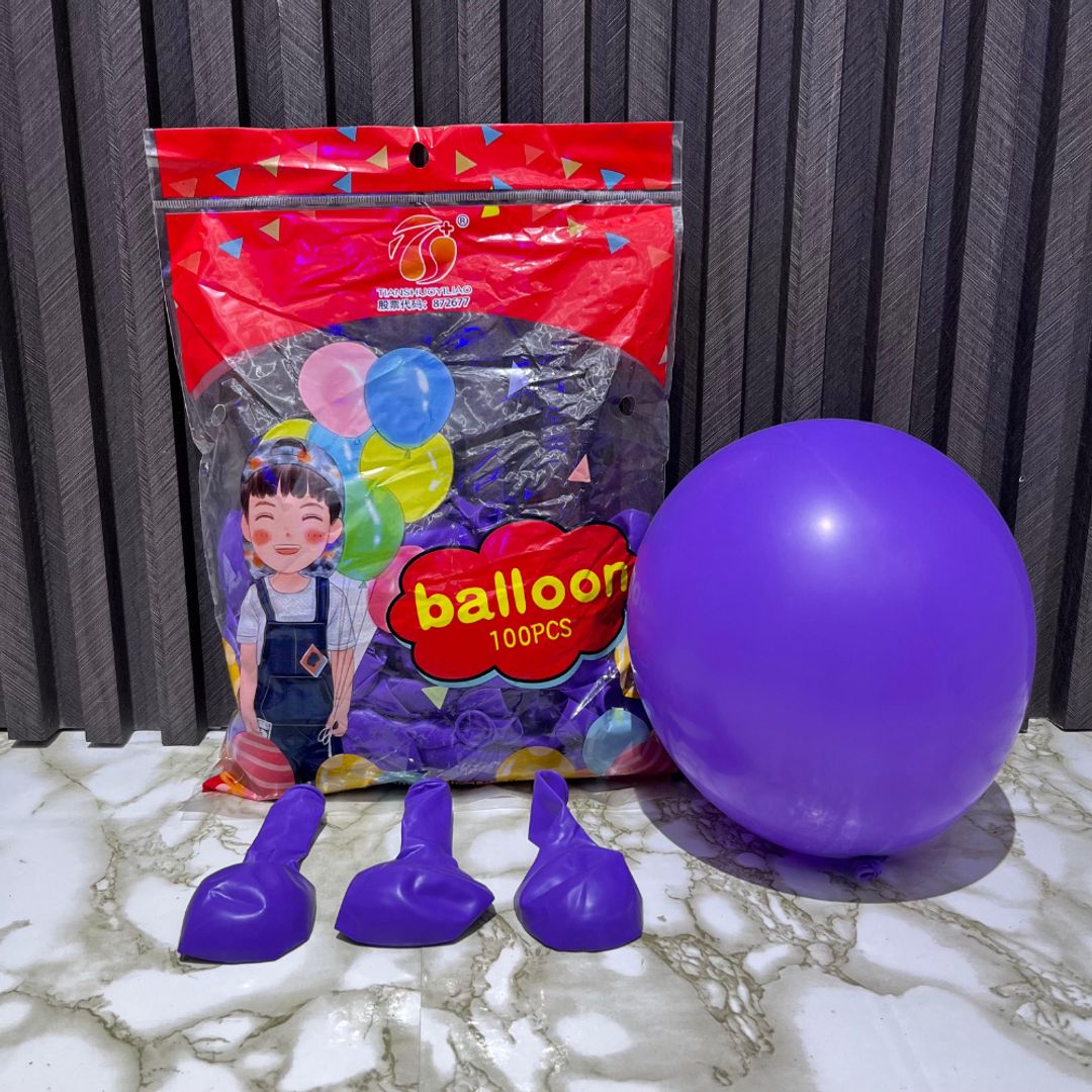 GLOBO R12 x 100 UNIDADES MORADO  FASHION