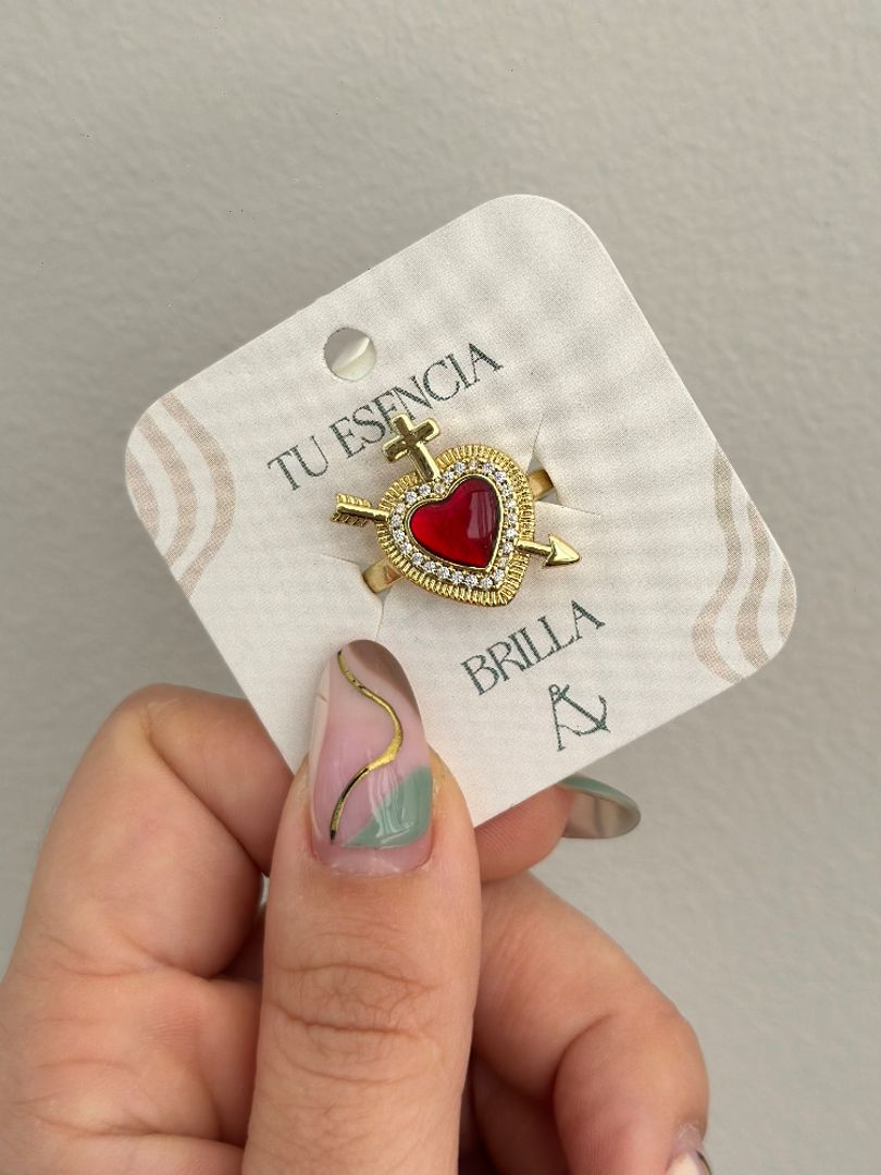 Anillo corazón flecha 