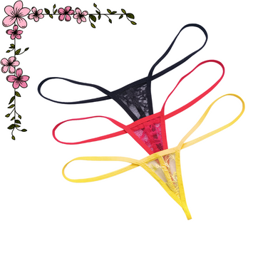 Imagen del producto Kit x 3 Súper micro tanga hilo en encaje 