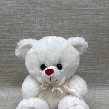Imagen del producto Oso blanco con cinta roja de 20 cm 