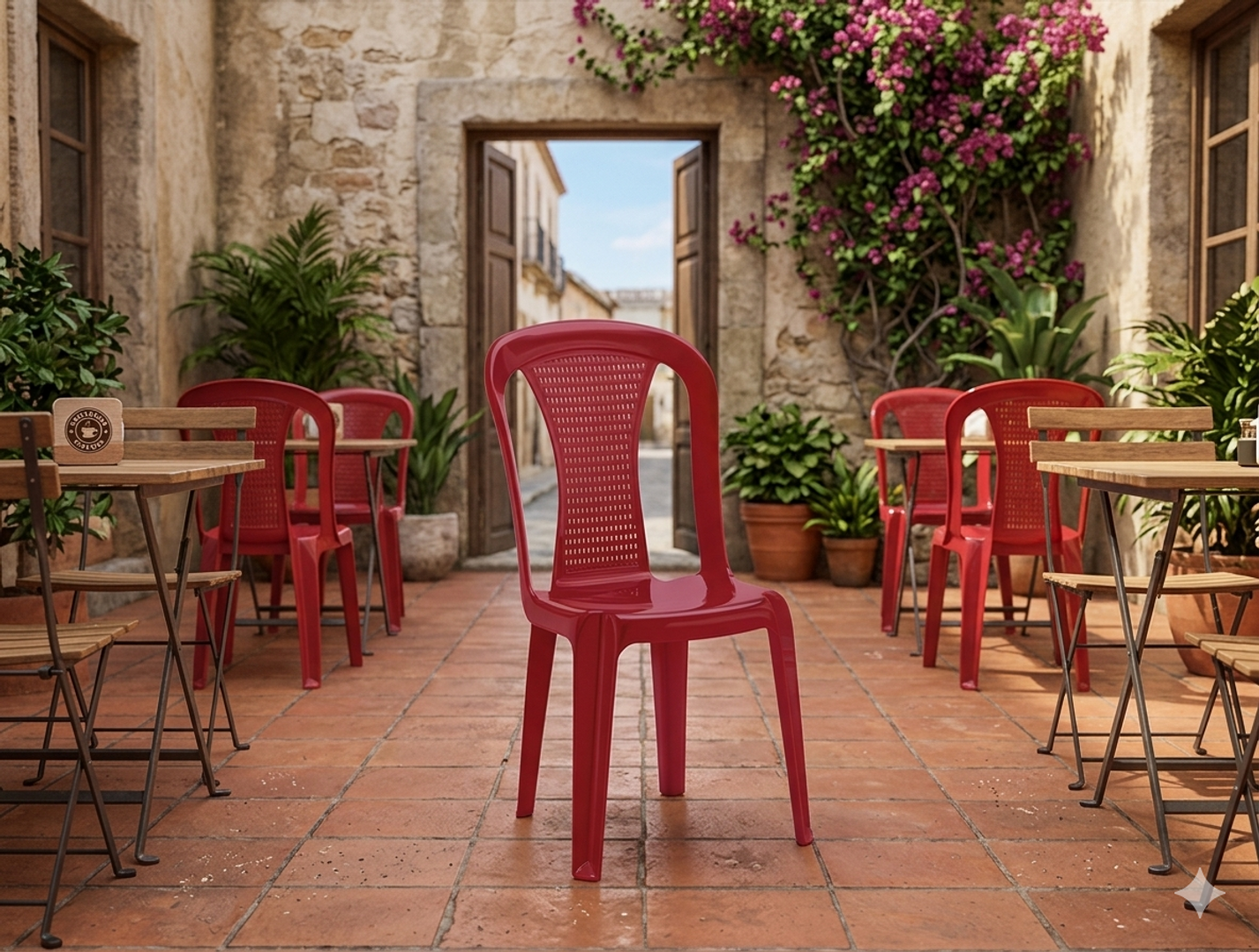SILLA SAMBA ROJA RECICLADA-RIMAX