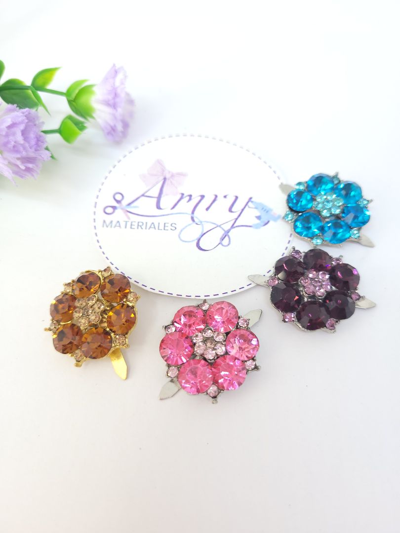 Aplique Metálico Flor 2,5cm