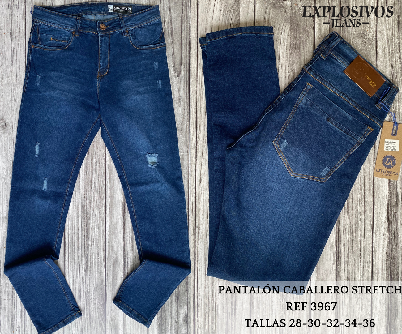 PANTALON CABALLERO JEAN STRETCH