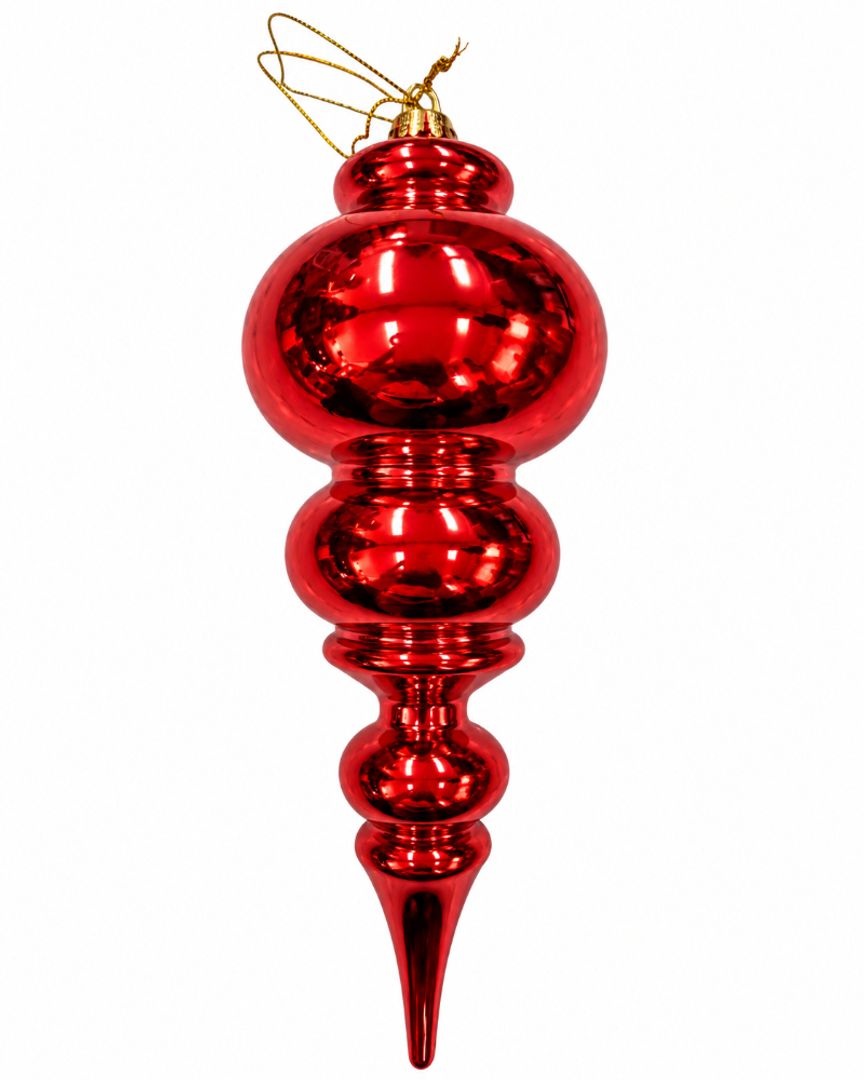 LAGRIMA CROMADA ROJA 25 CM