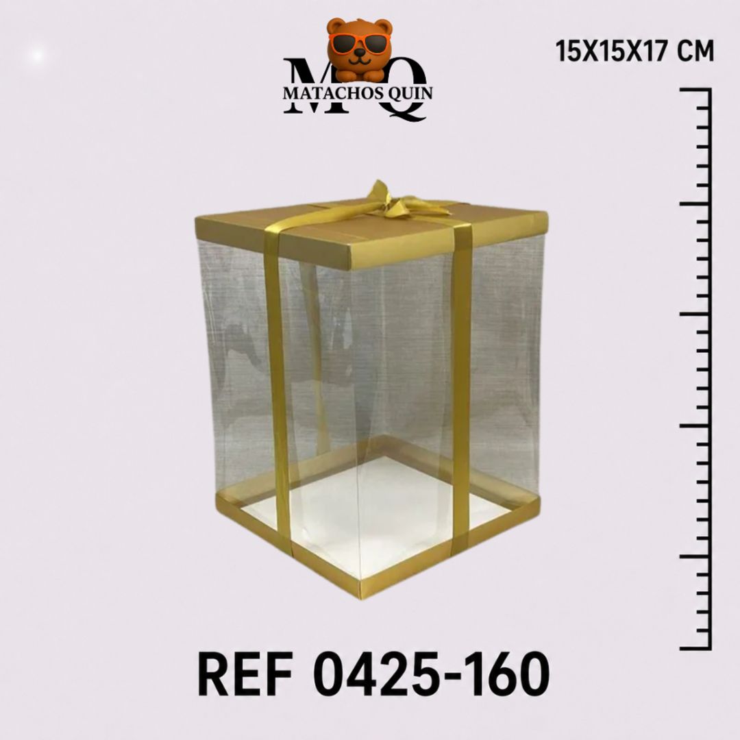 CAJA DE ACETATO DORADA PEQUEÑA