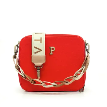 CARTERA FLORA ROJO - imagen 1