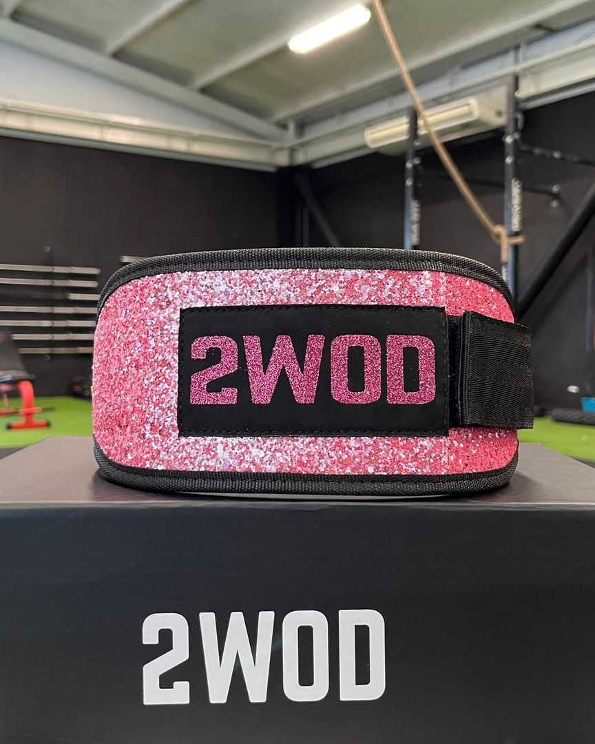 CINTURÓN GLITTER HEAVY ROSA