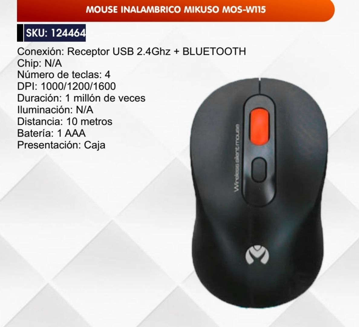 MOUSE INALÁMBRICO MIKUSO 