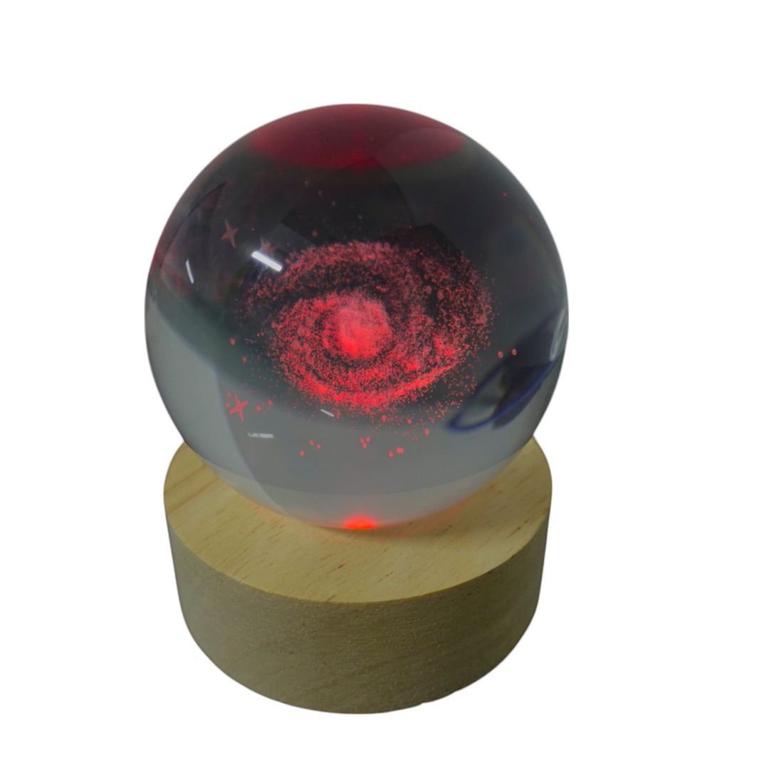 LAMPARA ESFERA DE CRISTAL RGB GALAXIA