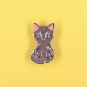 PIN GATO GRIS ATIGRADOI - imagen 1