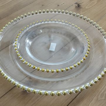 VAJILLA  BOLITAS DORADAS - imagen 1