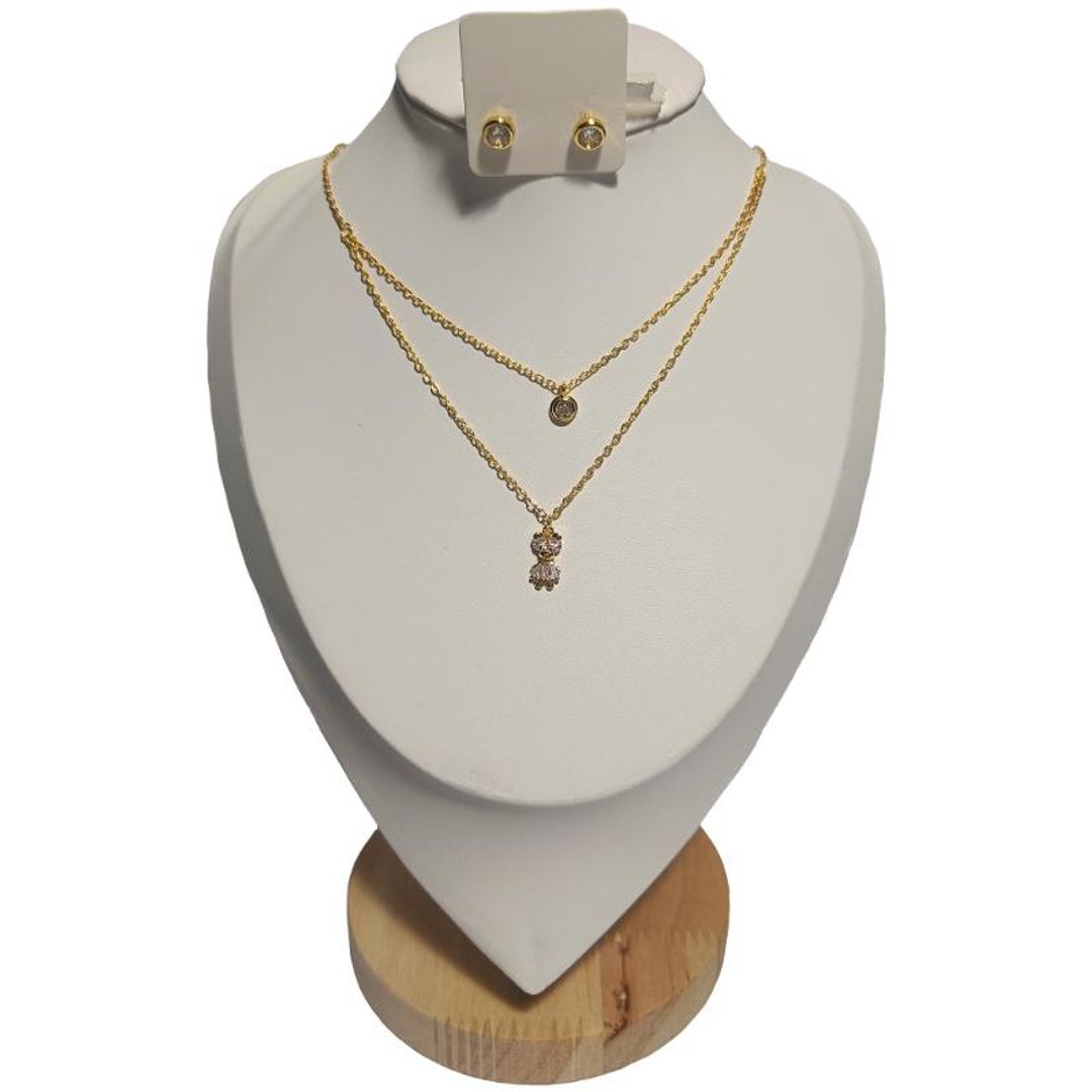 Juego de cadena + aretes