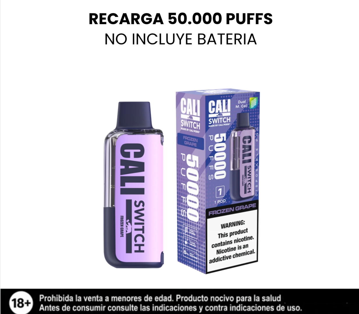 Cali Pod Frozen Grape 50.000 Puffs