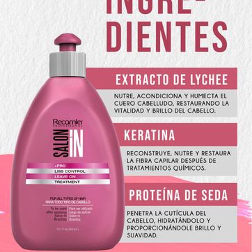 Imagen del producto Tratamiento sin enjuague Liss Control Salon In 300 ml