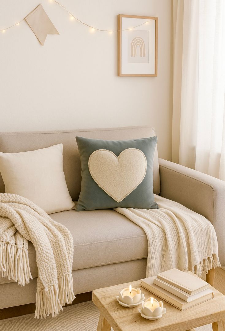 Almohadón Heart Grey 