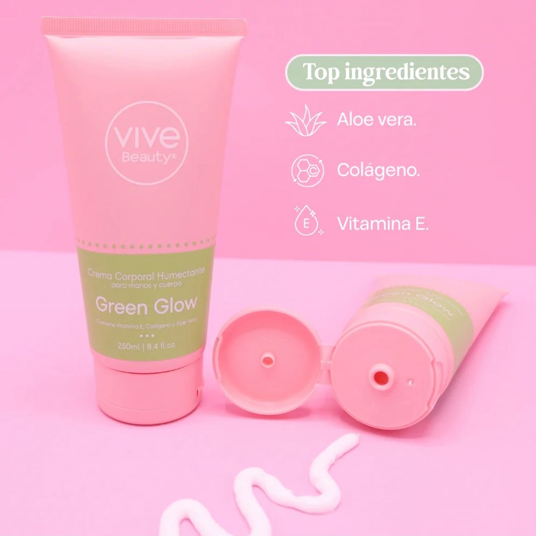 CREMA CORPORAL GREEN GLOW 200g VIVE BEAUTY 