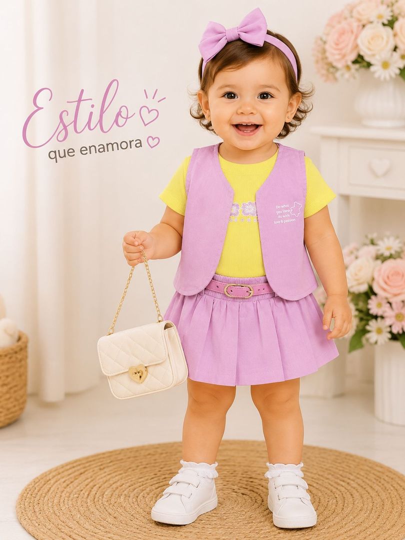 CONJUNTO  FALDA SHORT BEBITA