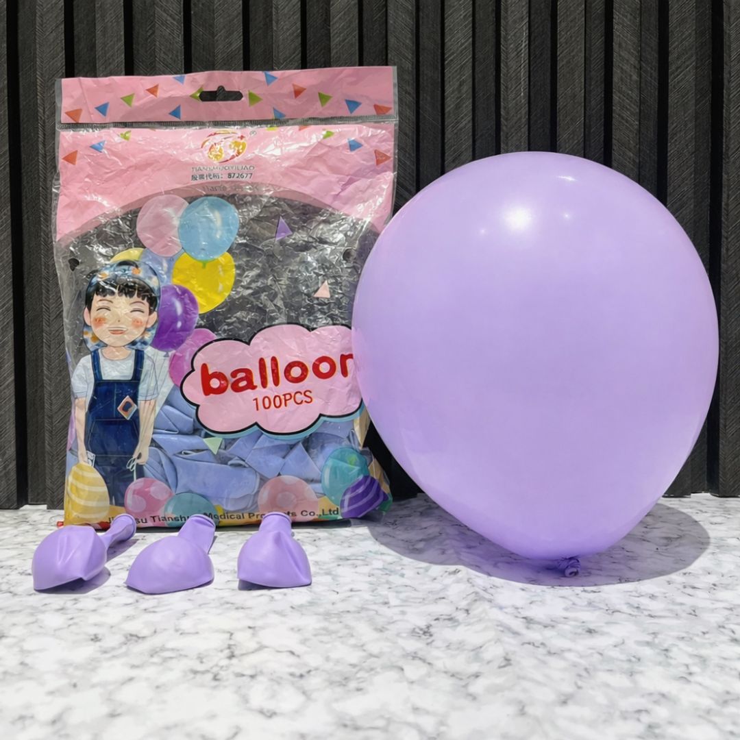 GLOBO R12 x 100 UNIDADES LILA PASTEL