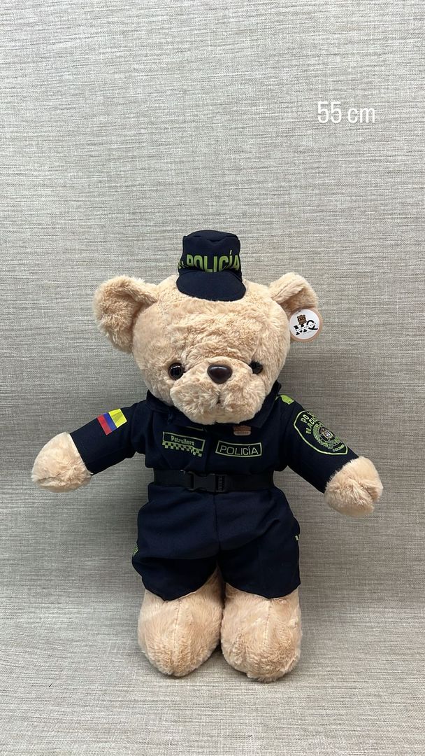 OSO POLICIA COLOR BEIGE 55 CM 