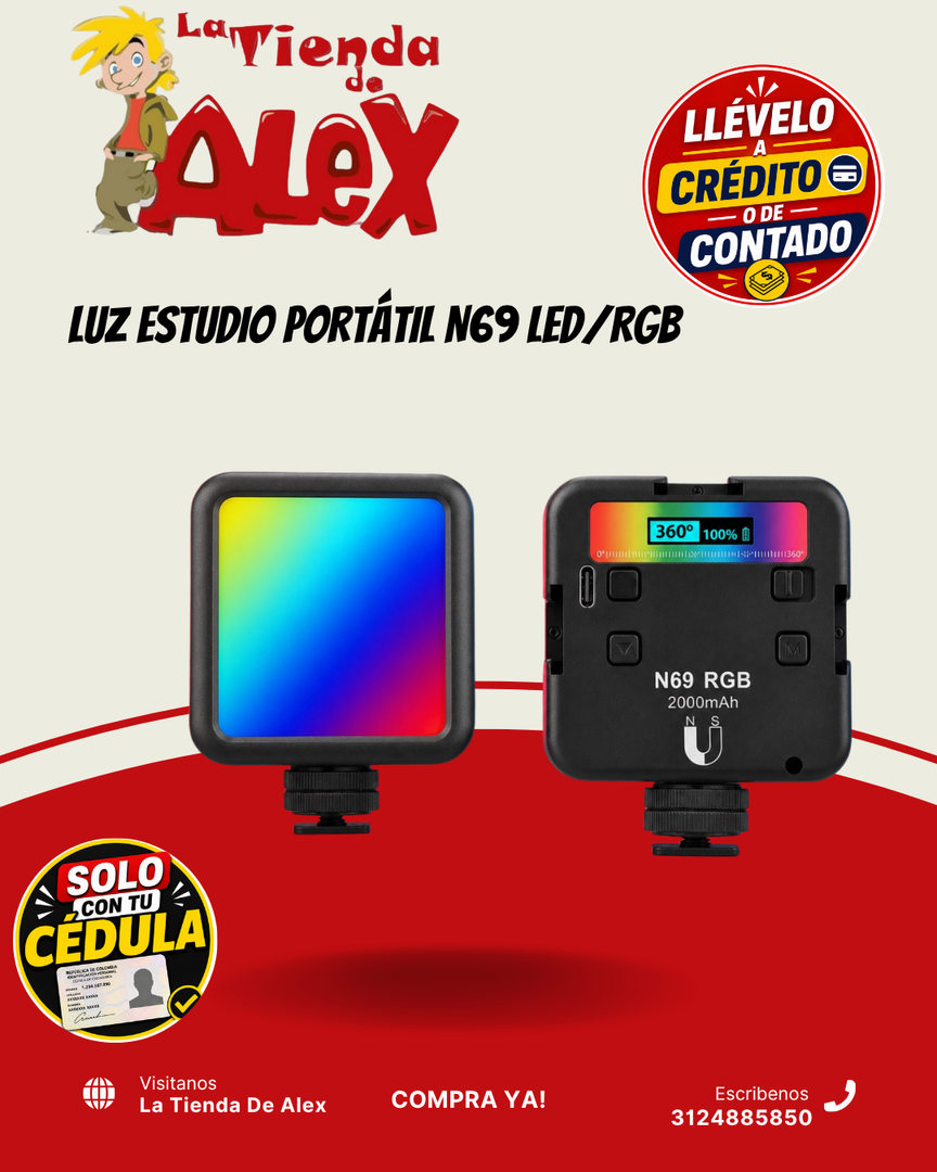 LUZ ESTUDIO PORTÁTIL N69 LED/RGB