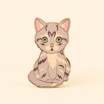PIN GATO BEIGE ATIGRADO - imagen 1