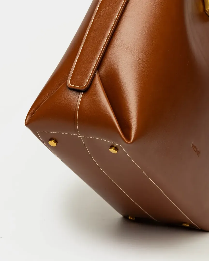 CARTERA AL HOMBRO THE LOCK TABACO