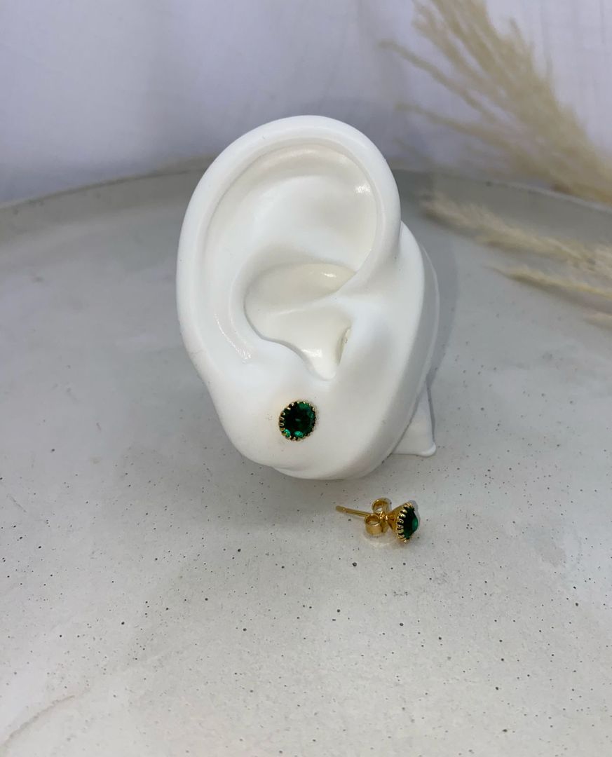 Topo verde, oro laminado 