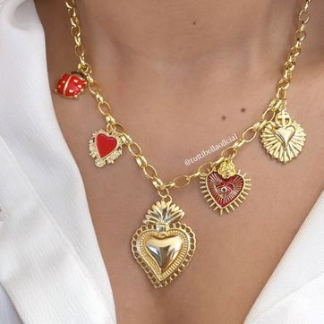 COLLAR CORAZON ROJO - imagen 1